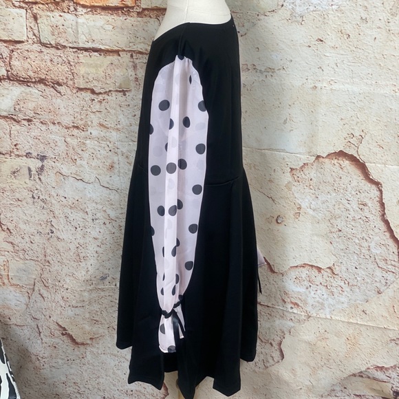 ❌ Pie Black Polka Dot Sheer Sleeve Dress - Picture 9 of 9